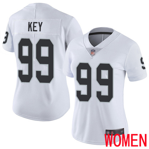 Oakland Raiders Limited White Women Arden Key Road Jersey NFL Football #99 Vapor Untouchable Jersey